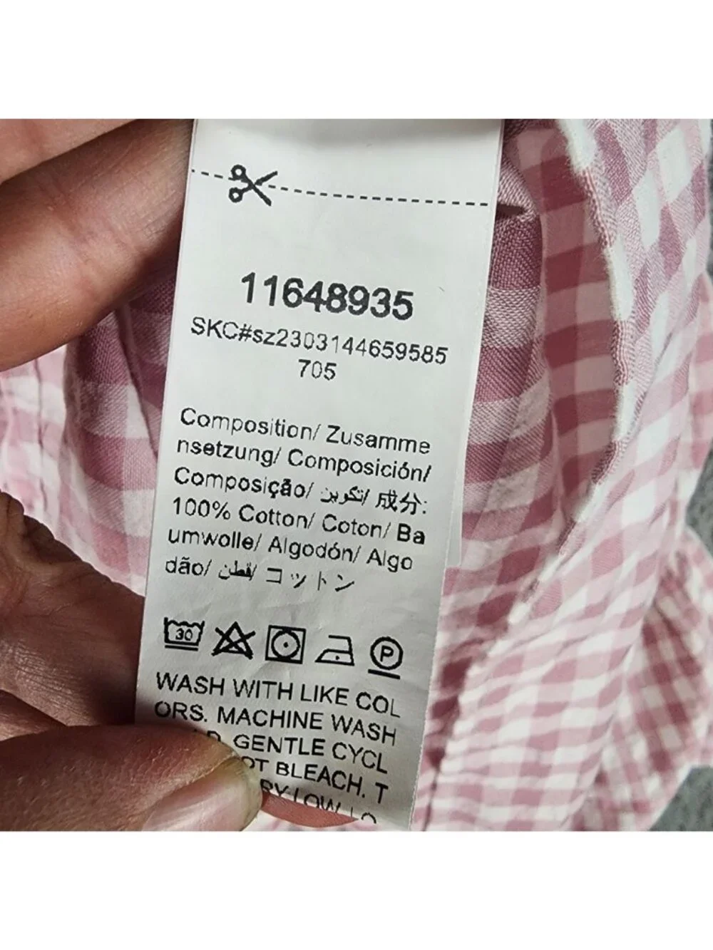 Shein Dress Womens 12 Pink Gingham Cap Sleeve Cottagecore Prairiecore Ruffle